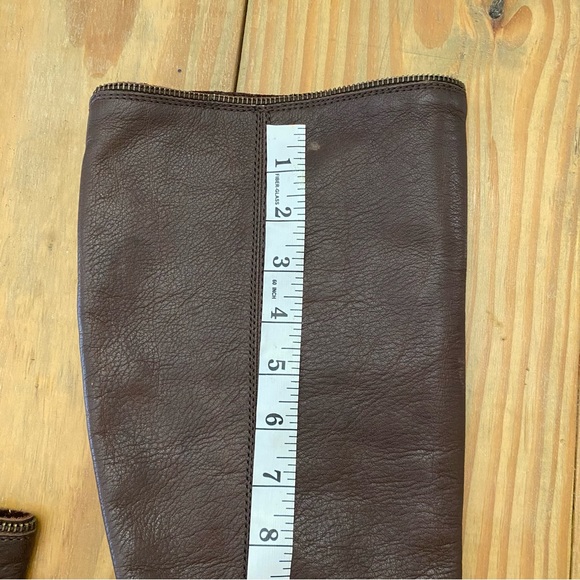 FRYE Steffi Leather Zip Tall Boot in Brown - Picture 10 of 12